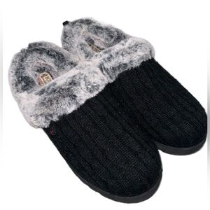 Bobs by Skechers Delight Fall Women’s Scuff Slippers Black/Gray sz 9.5